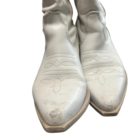 Steve Madden Windie white leather western boots Made in Mexico - Picture 5 of 10